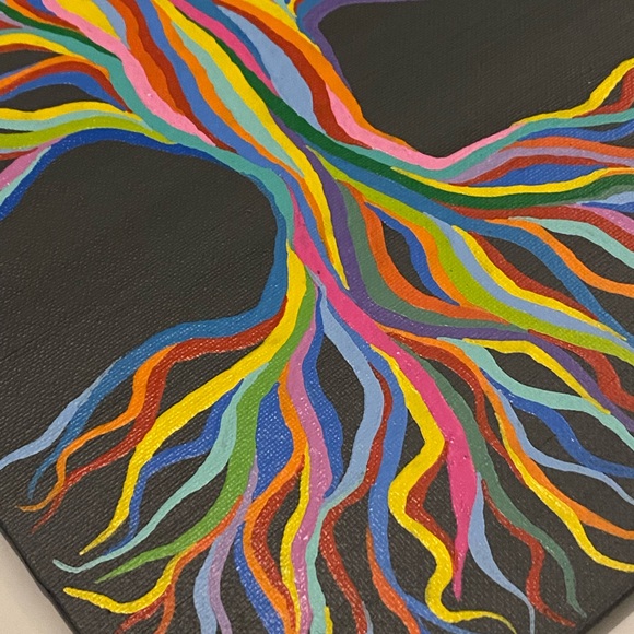 Tree of Life Painting - Hand Painted By Myself - Rainbow Tree 8x10 Inch Panel - Picture 11 of 12